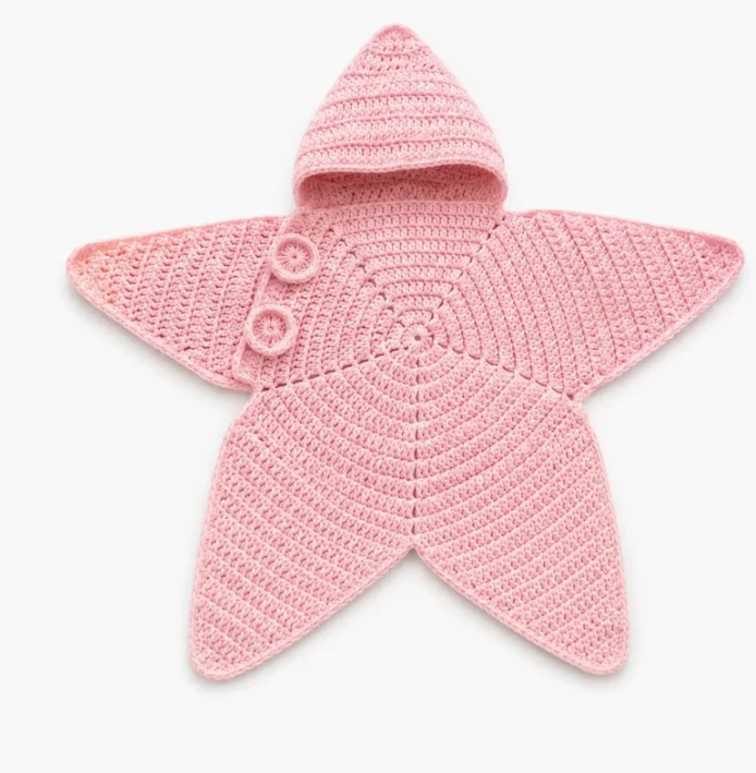 StarlitNest™ El Örgüsü Yıldız Bebek Kundak Kabanı
