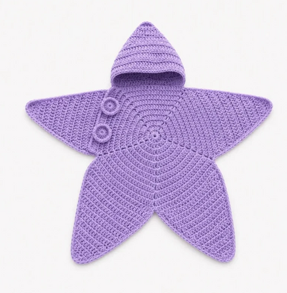 StarlitNest™   El Örgüsü Yıldız Bebek Kundak Kabanı